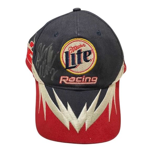Vintage Signed‎ Rusty Wallace Miller Lite Nascar Racing Chase Strapback Hat - Picture 1 of 6